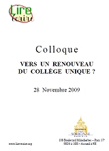 Le 28 novembre, relançons le débat sur le collège unique